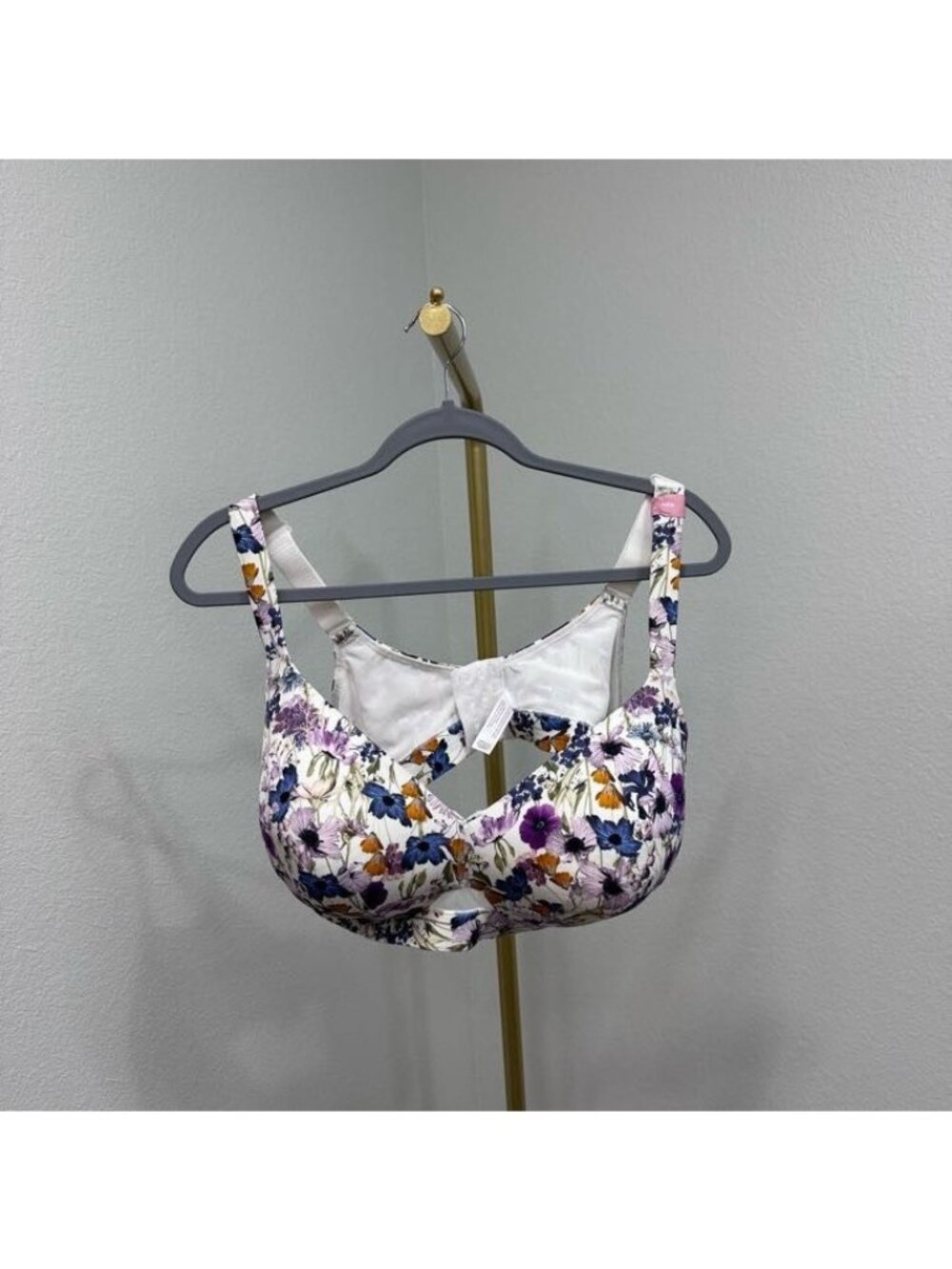 Cacique Lightly Lined Full Coverage Bra Floral Underwire Womens size 42DD NWOT